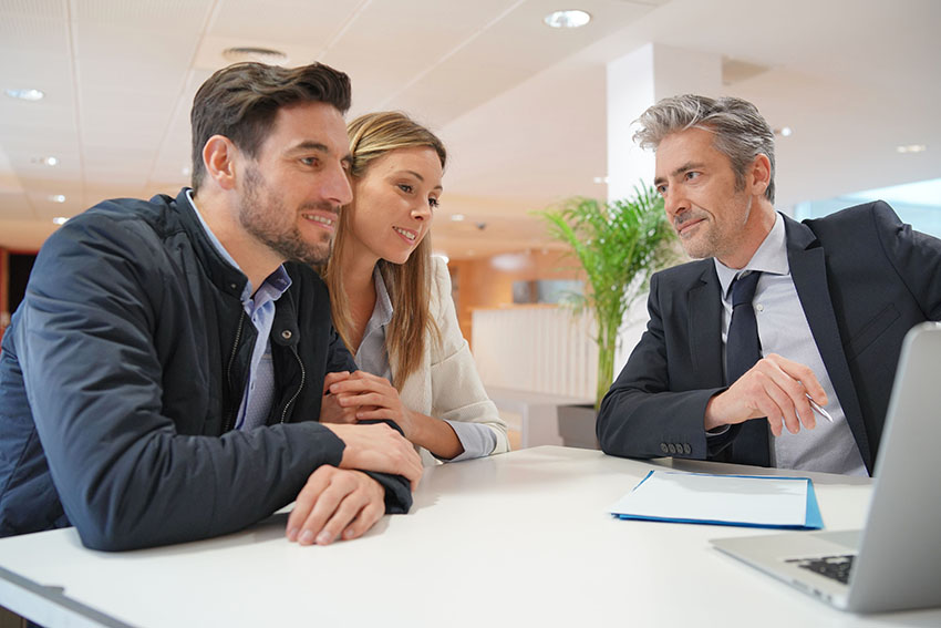 Couple reviewing estate plan with attorney